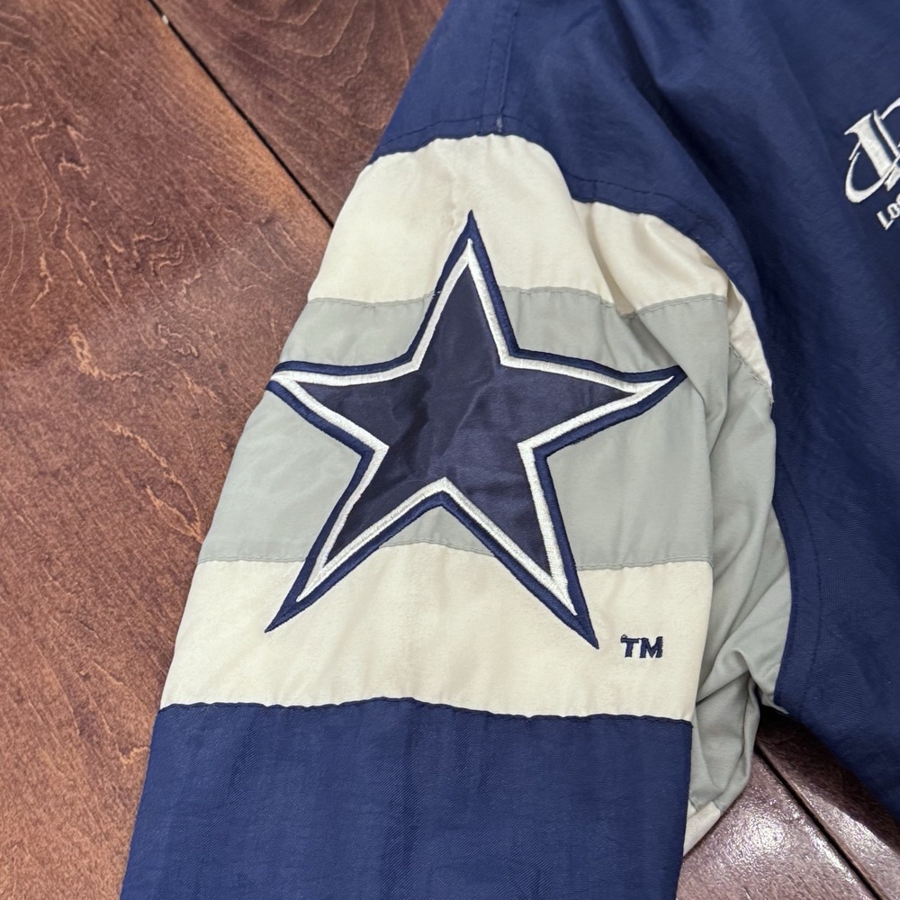 Vintage 90s Dallas Cowboys Logo Athletic Pro Line Jacket Large NFL Blue - Picture 5 of 7